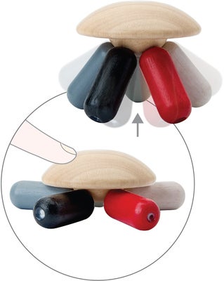 Plan Toys Flexi Jellyfish Motorisk Leke, High Contrast