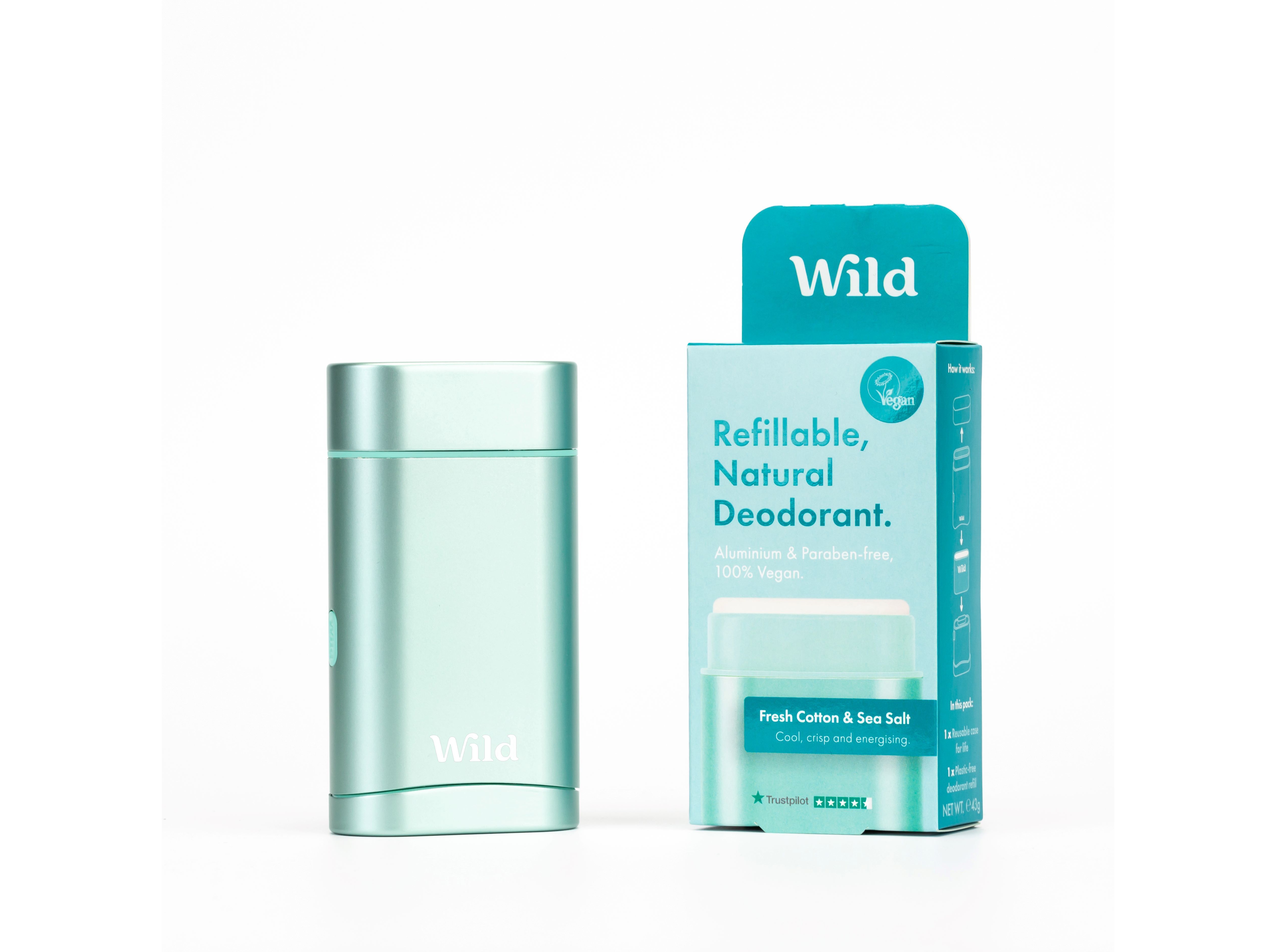 DESODORIZANTE WILD ALGODÃO SAL MARINHO 40G