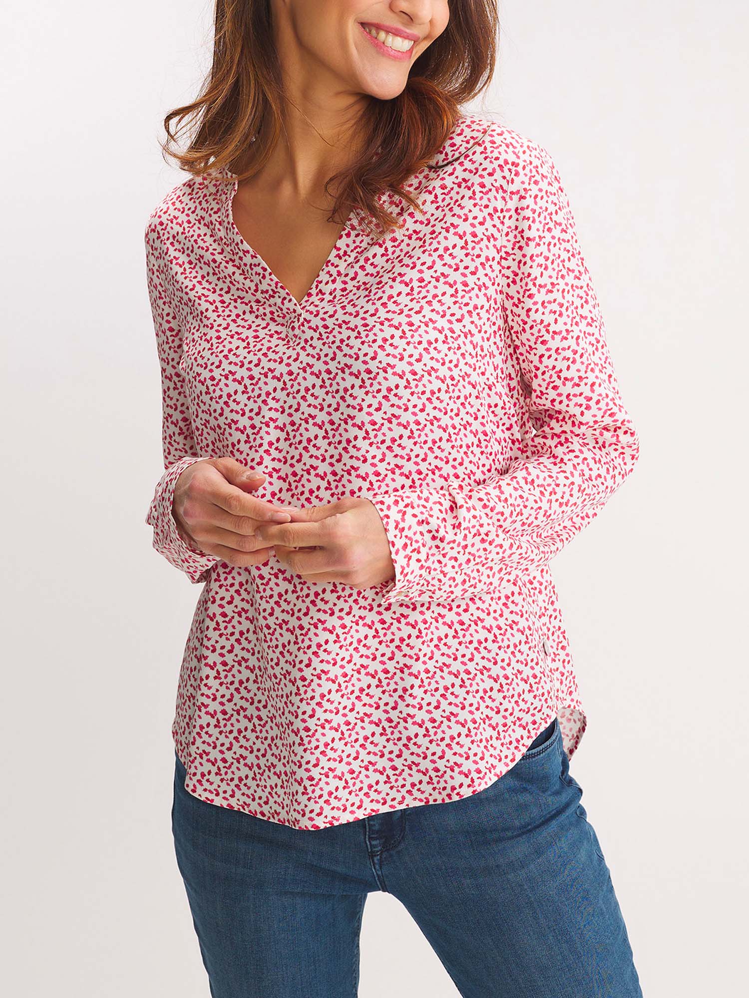 Blouse Femme A Motif Rose