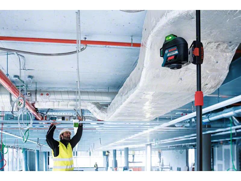 Bosch Professional Linienlaser GLL 3-80 G 30 m 3 x 360°-Linien in kräftigem Grün für optimale Sichtbarkeit
