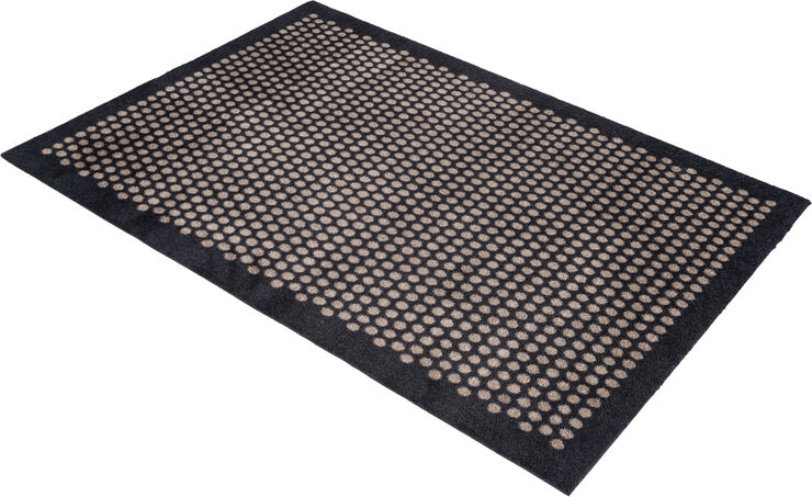 Tica Copenhagen Løber 130x90 cm, dot sort/sand Sort/sand