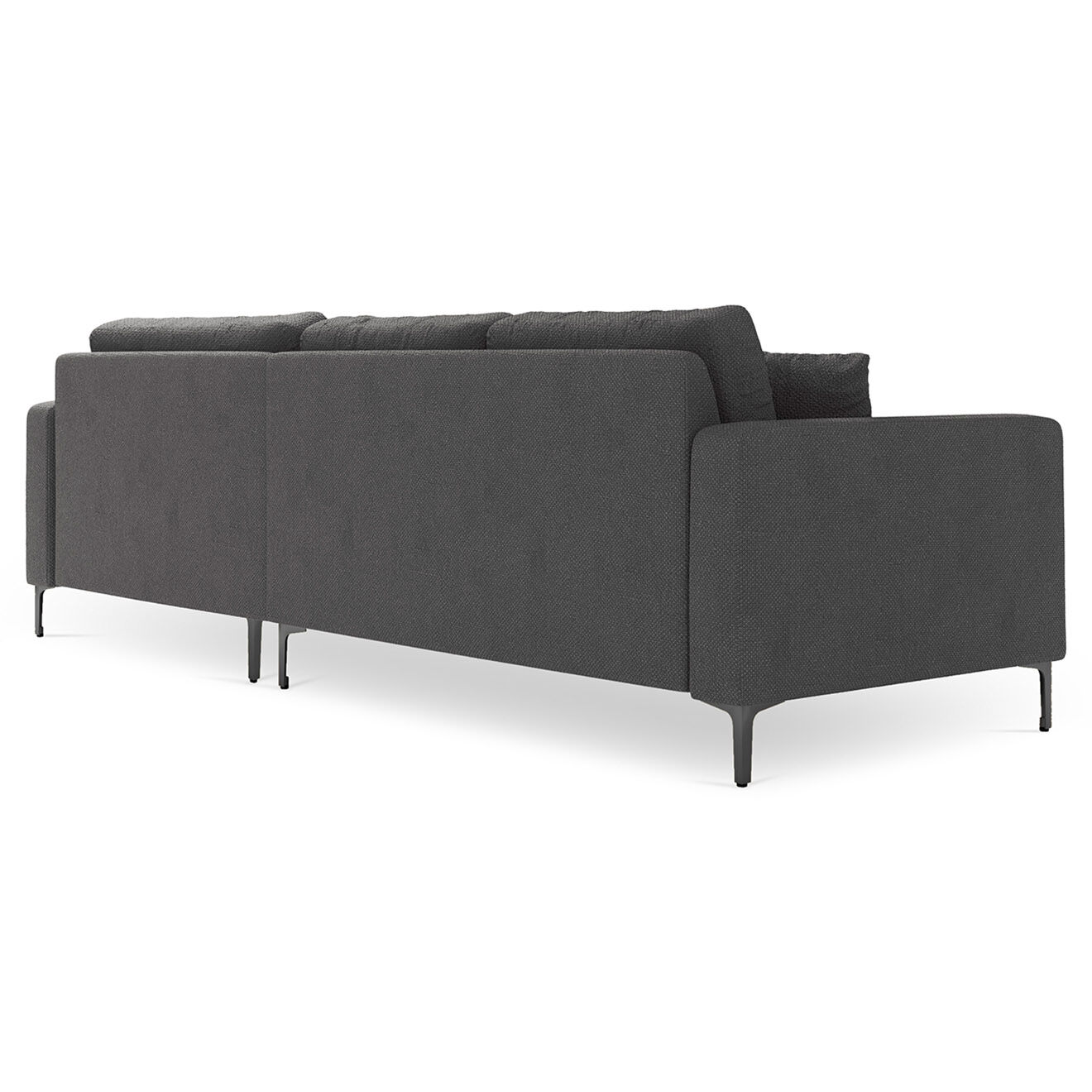 Mazzini Sofas Canapé d'angle Droit Venus 4 Places gris foncé - 248x160x90 cm