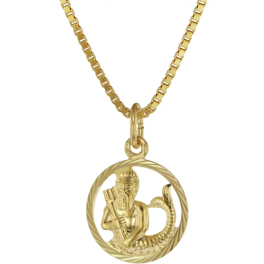 trendor Sternzeichen Wassermann 333 Gold + plattierte Kinder-Kette gold