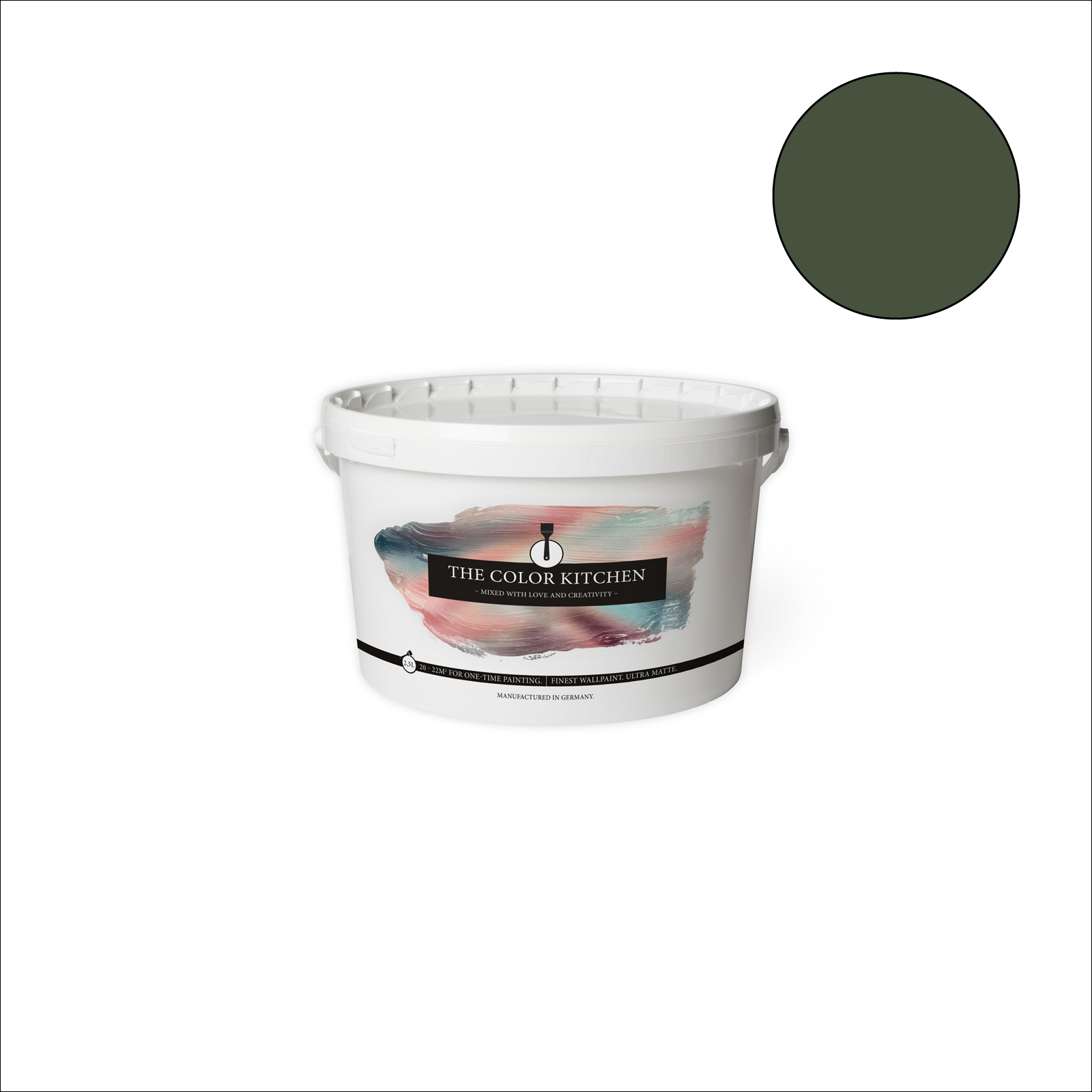 The Color Kitchen Wandfarbe Zippy Zuchini - grün matt - 2,5 Liter