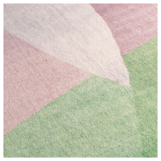 Tapis doux en fausse fourrure - galet - rose et vert - 200 x 290 cm