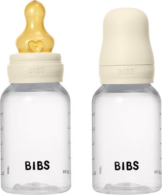 BIBS Slow Flow Tåteflaske Lateks 2-pakk 150 ml, Ivory