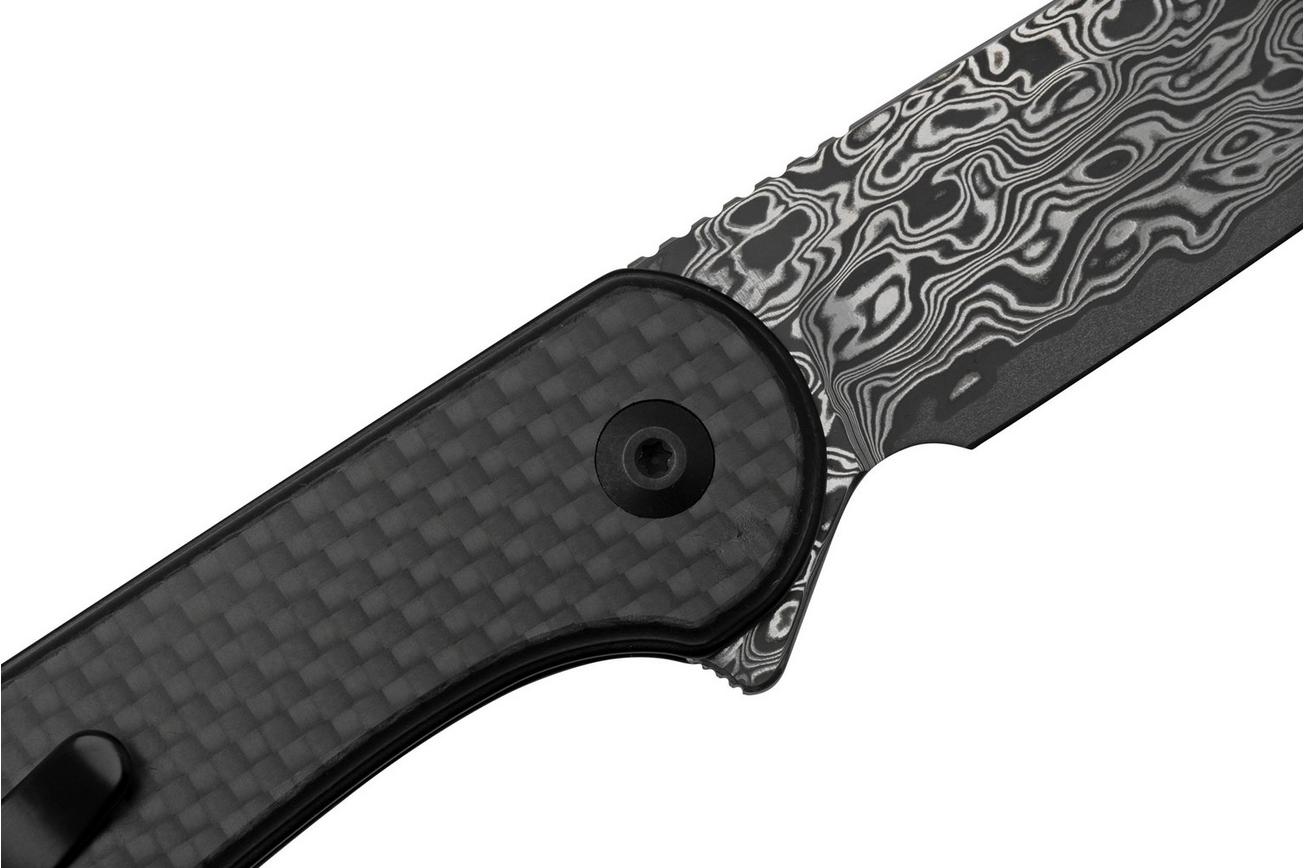 Civivi Elementum II Button Lock C18062PB-DS1 Carbon Fiber Black G10, Damascus zakmes