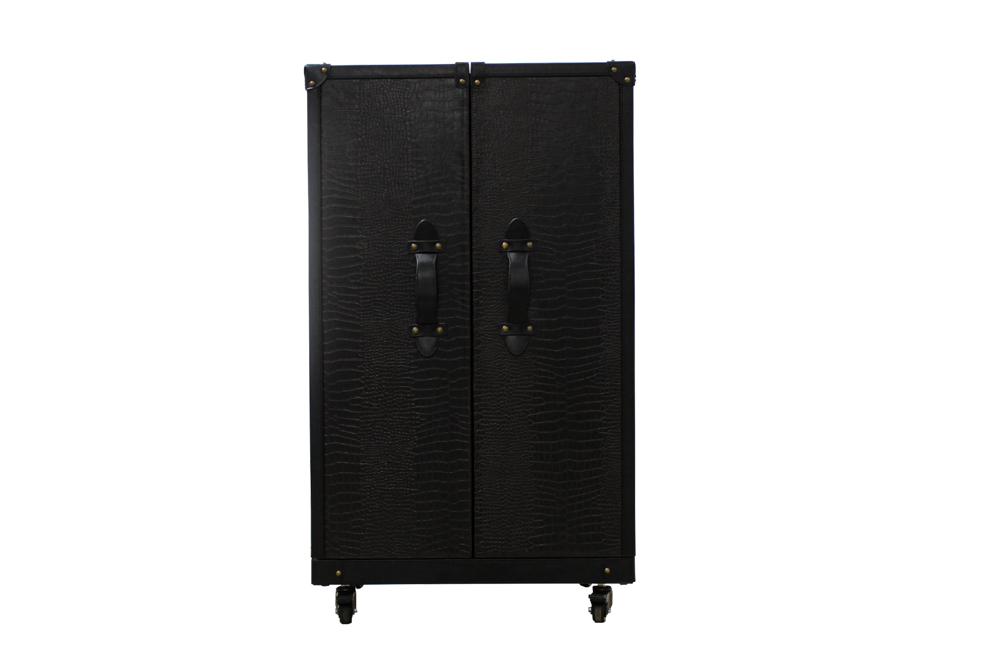 Koffer-Bar 'Heep', schwarz, B 70,5 cm, L 46,5 cm, H 103 cm von fischer's lagerhaus