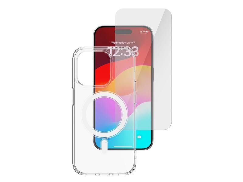 4smarts 360° Protection Set iPhone 15 Pro Max Set aus Displayschutzfolie und hochfester Schutzhülle für das iPhone 15 Pro Max