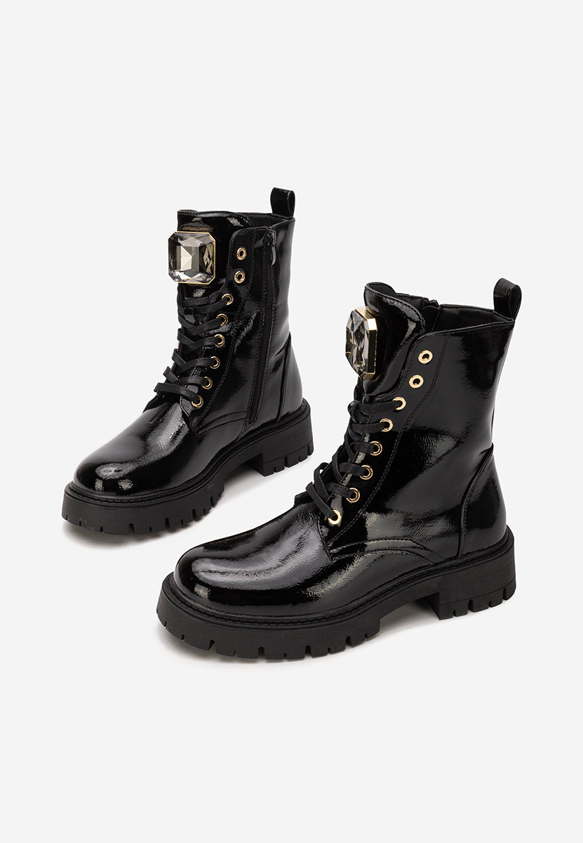 Bottines rangers femme noires Tatiania