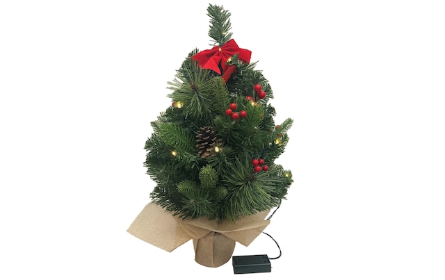 Künstlicher Weihnachtsbaum »Dameco mit Jute-Topf, 15 LEDs, 50 cm, Grün«