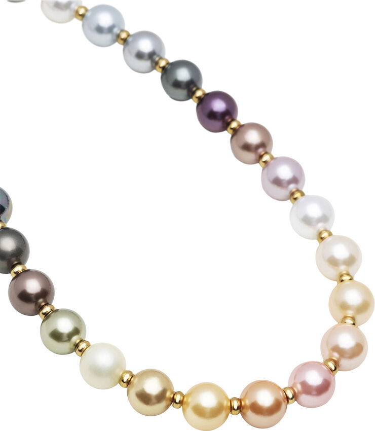 Nialaya Pastel Pearl Necklace with Gold Plating Pearl