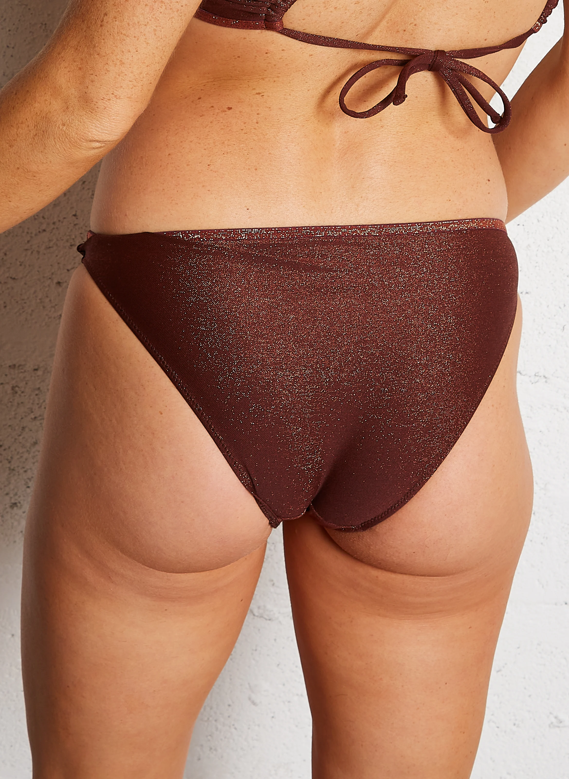 GEORGIA BEACH - Bas de maillot de bain pailletée| Doré