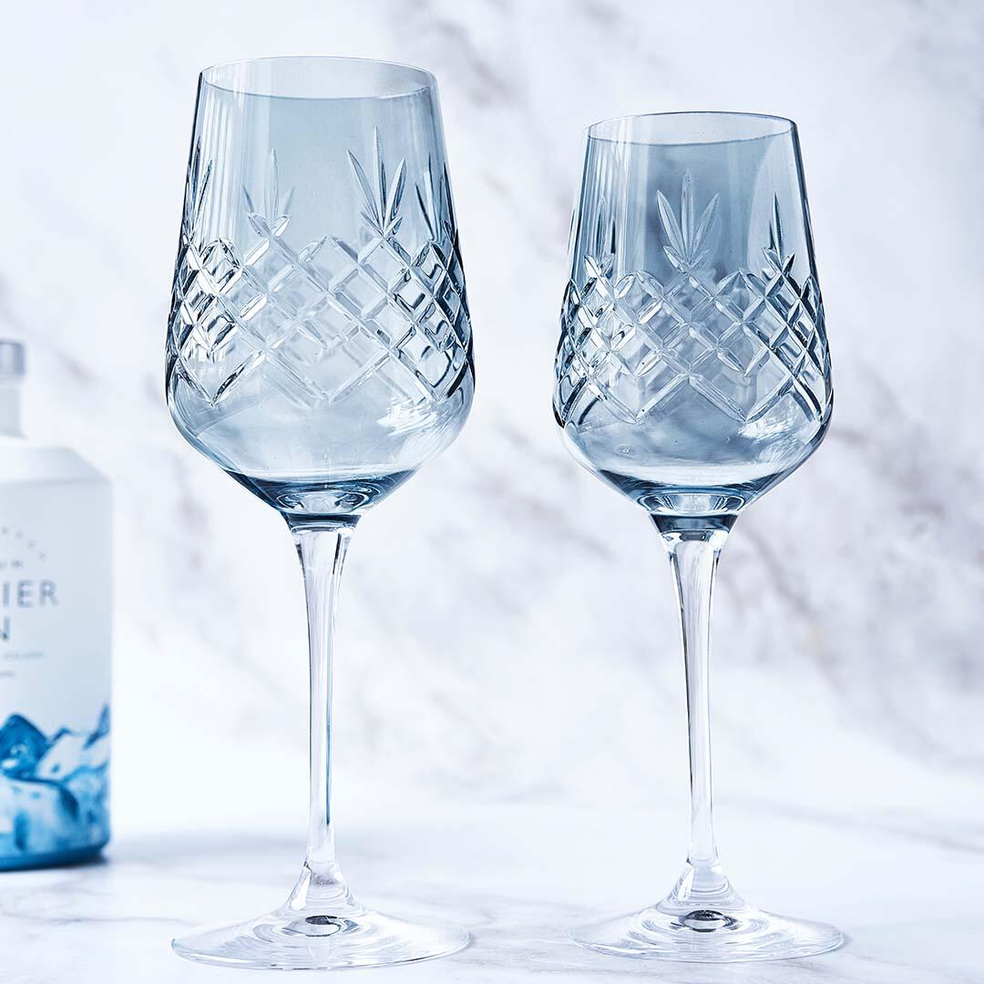 Frederik Bagger  Crispy Sapphire Madame hvidvinglas, blå, 2 stk - 35 cl