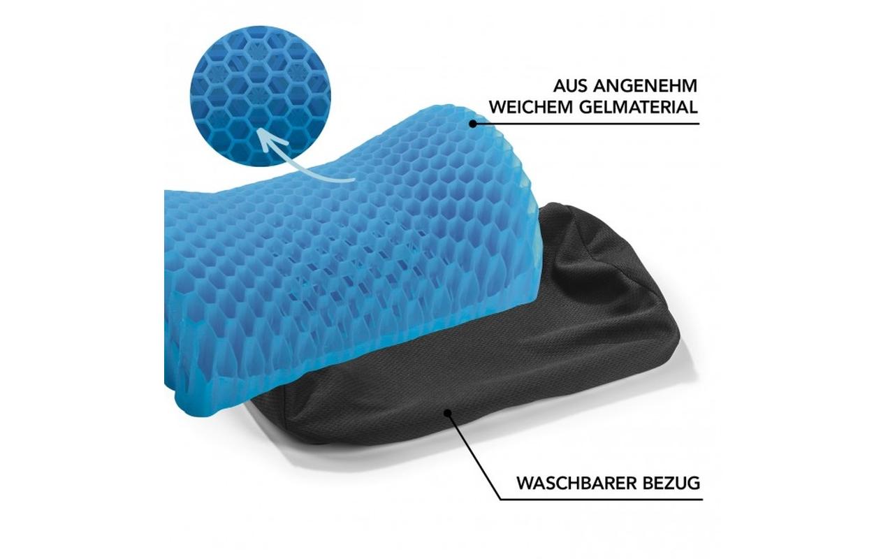 Gelkissen 27 x 16.5 x 8.5 cm, SchwarzEntspannungskissen mit Wabenstruktur
