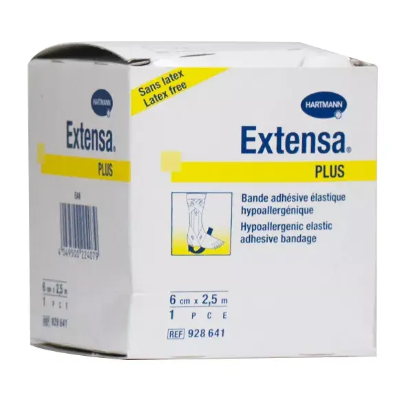 Fita adesiva elástica hipoalergênica Hartmann Extensa Plus, 6 cm x 2,5 m