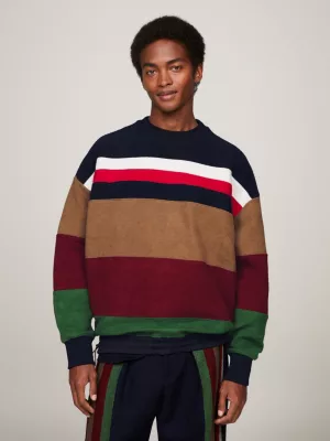 Moletom oversized listrado Tommy x Pendleton New York