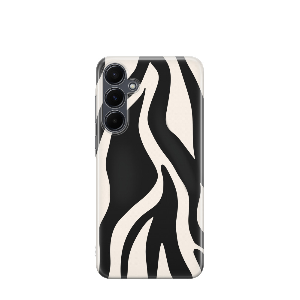 Samsung Galaxy A55 Gummi Hülle Savannenglanz - Schwarz