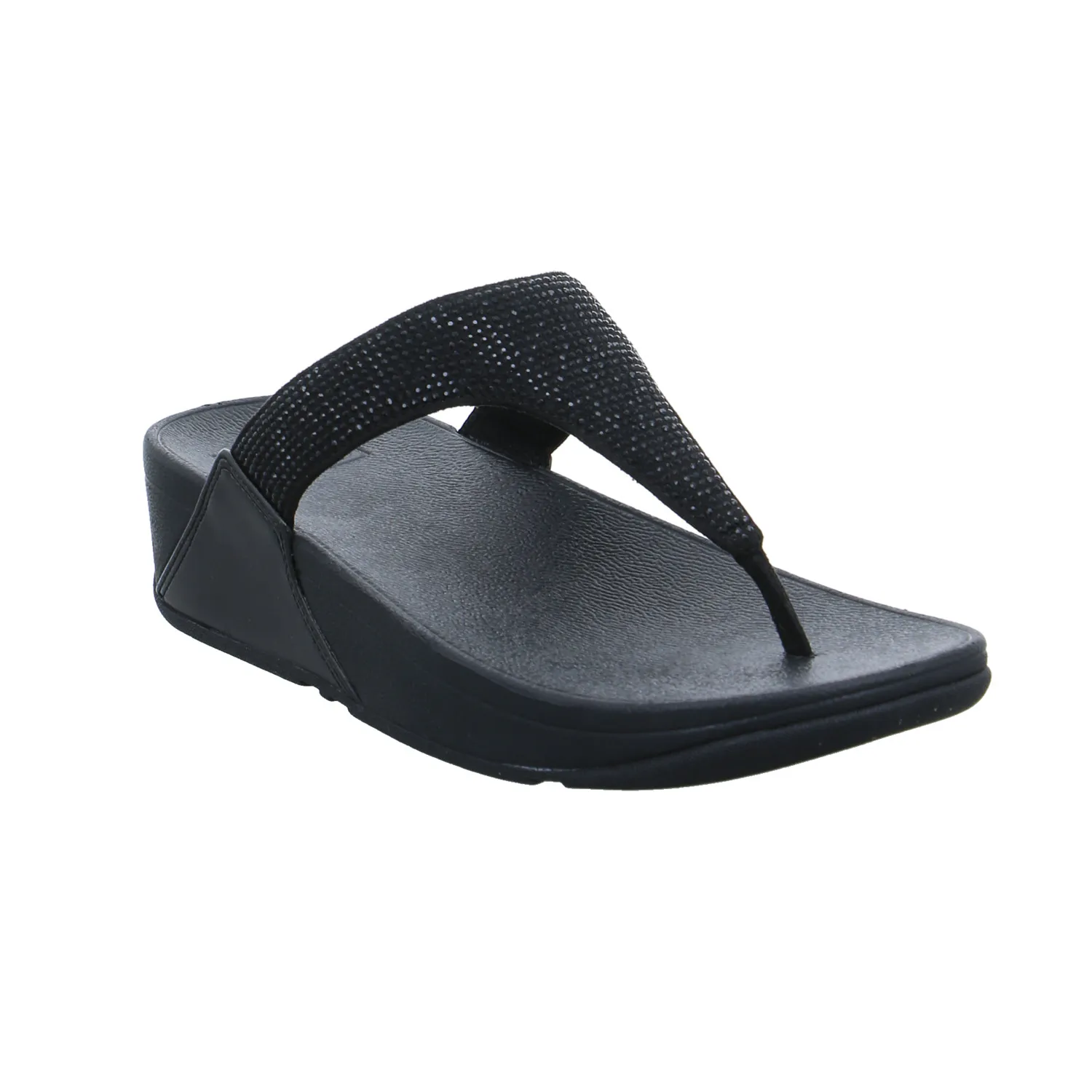 FITFLOP Zehentrenner-FlipFlop Schwarz Lederimitat