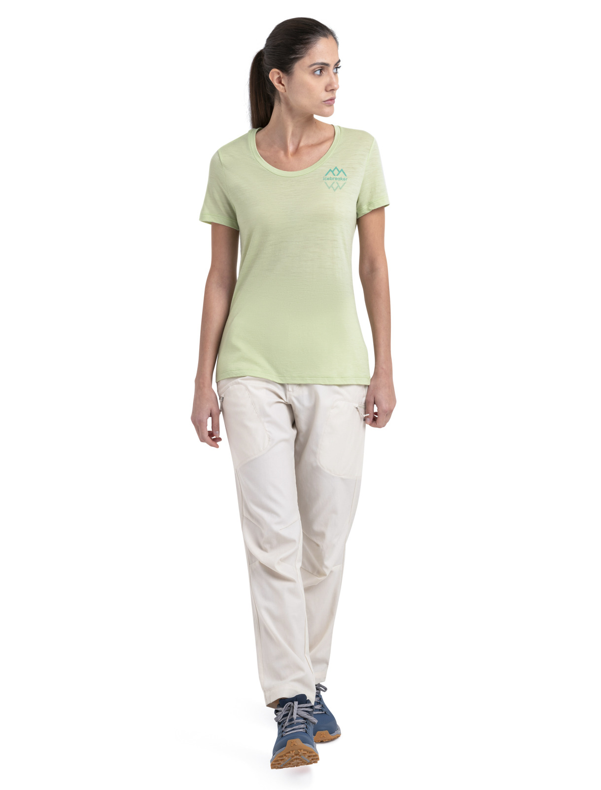Wmns Merino 150 Tech Lite III SS Scoop Tee Logo Re