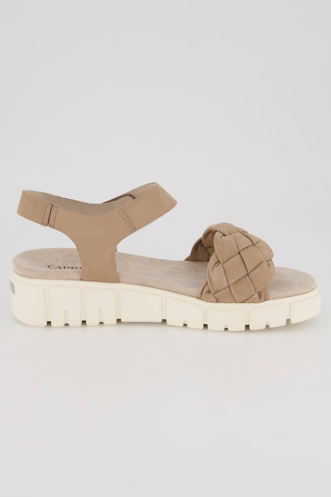 Caprice Leder-Sandalen, Plateausohle, Weite H
