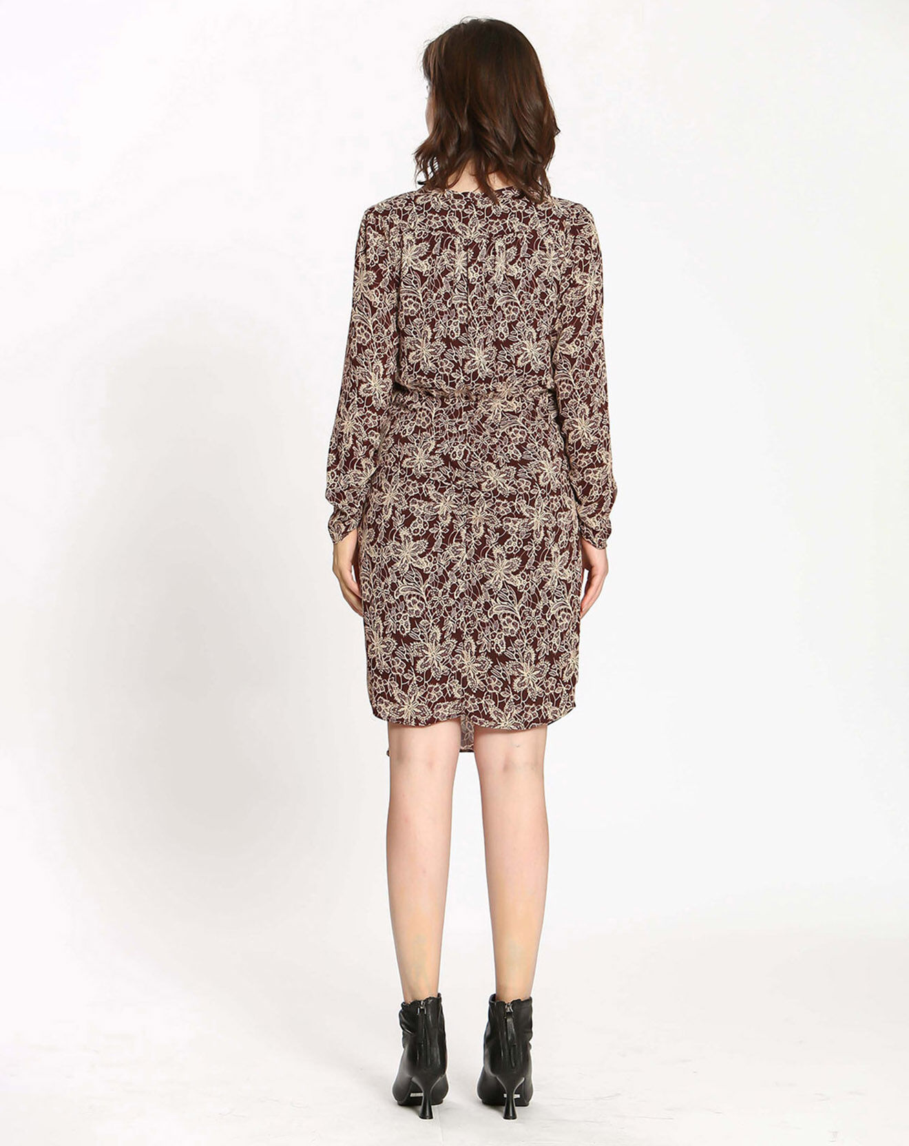 See u Soon Robe imprimée floral Luna bordeaux