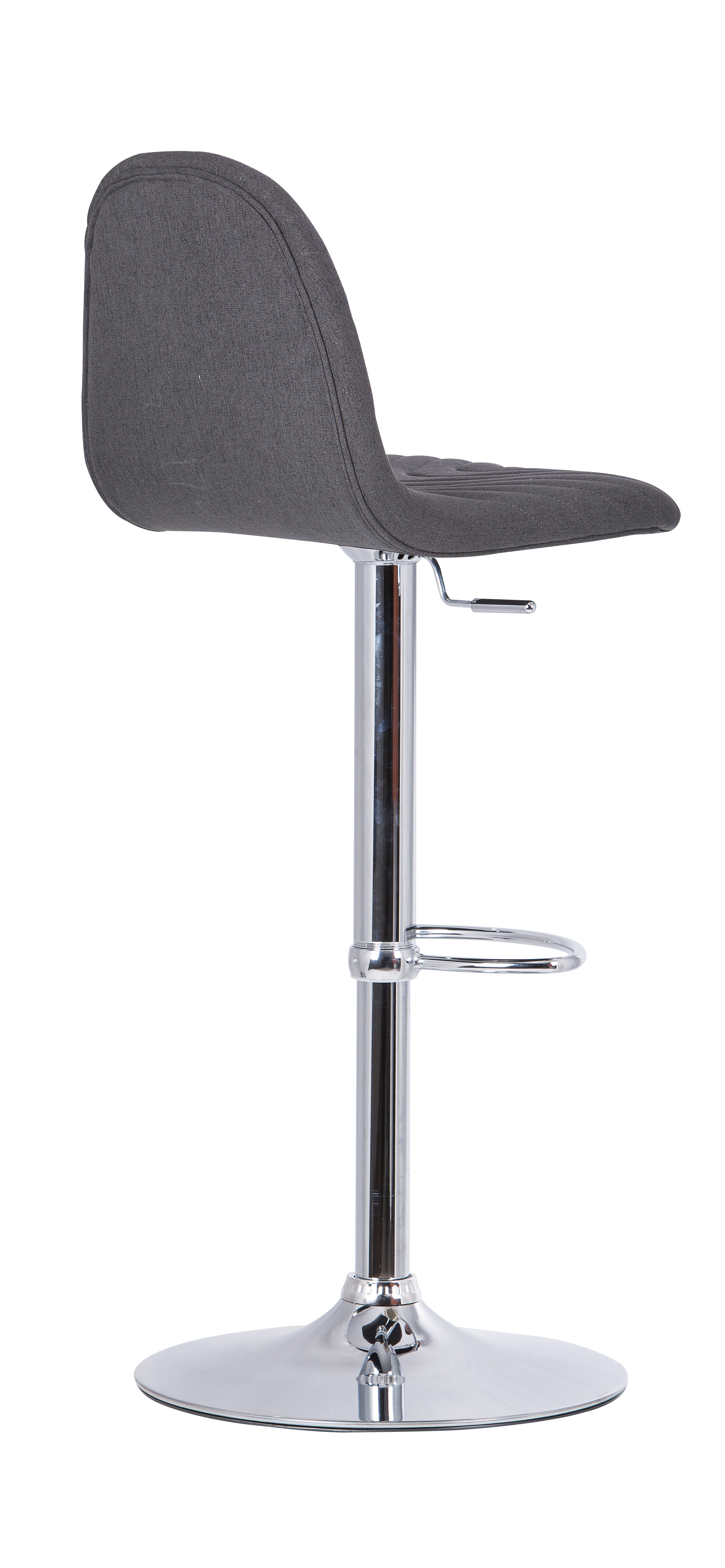 byLIVING Barhocker CASINO, 2-er Set, Webstoffbezug anthrazit, Gestell chrom