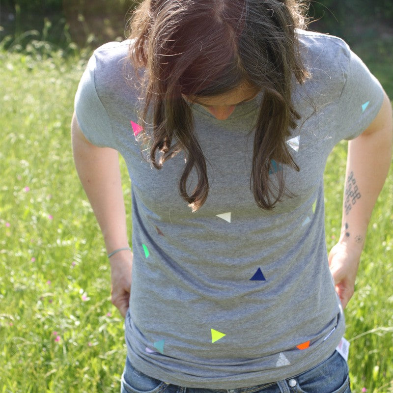 T-Shirt Triangles Grey für Erwachsene