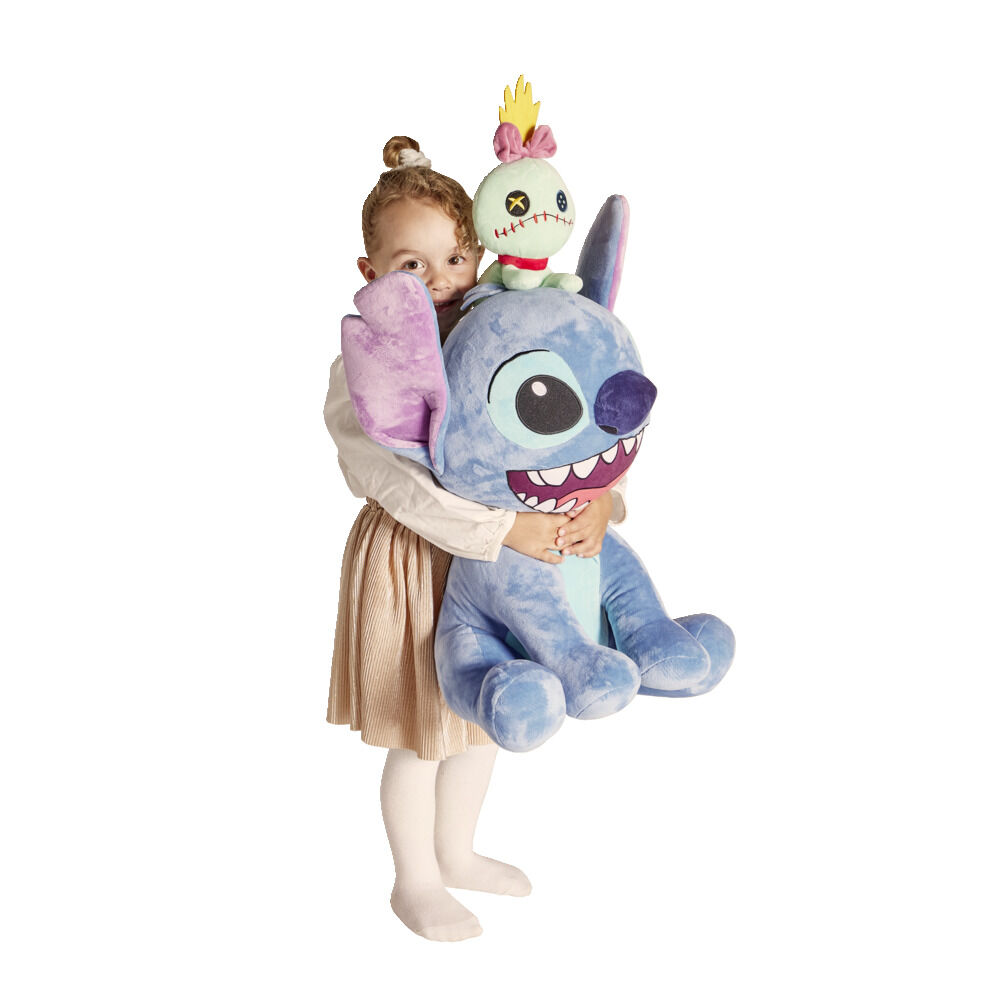 Peluche Stitch avec Scrump polyester H50cm