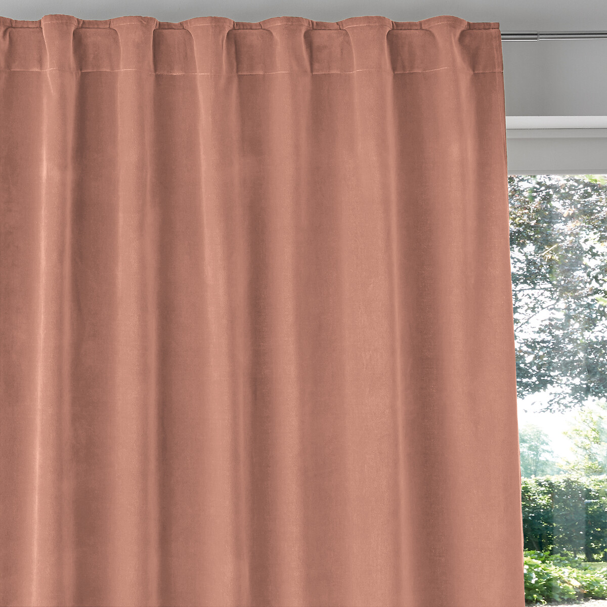 LA REDOUTE INTERIEURS<br>Cortina térmica em veludo com laços ocultos, Veludo