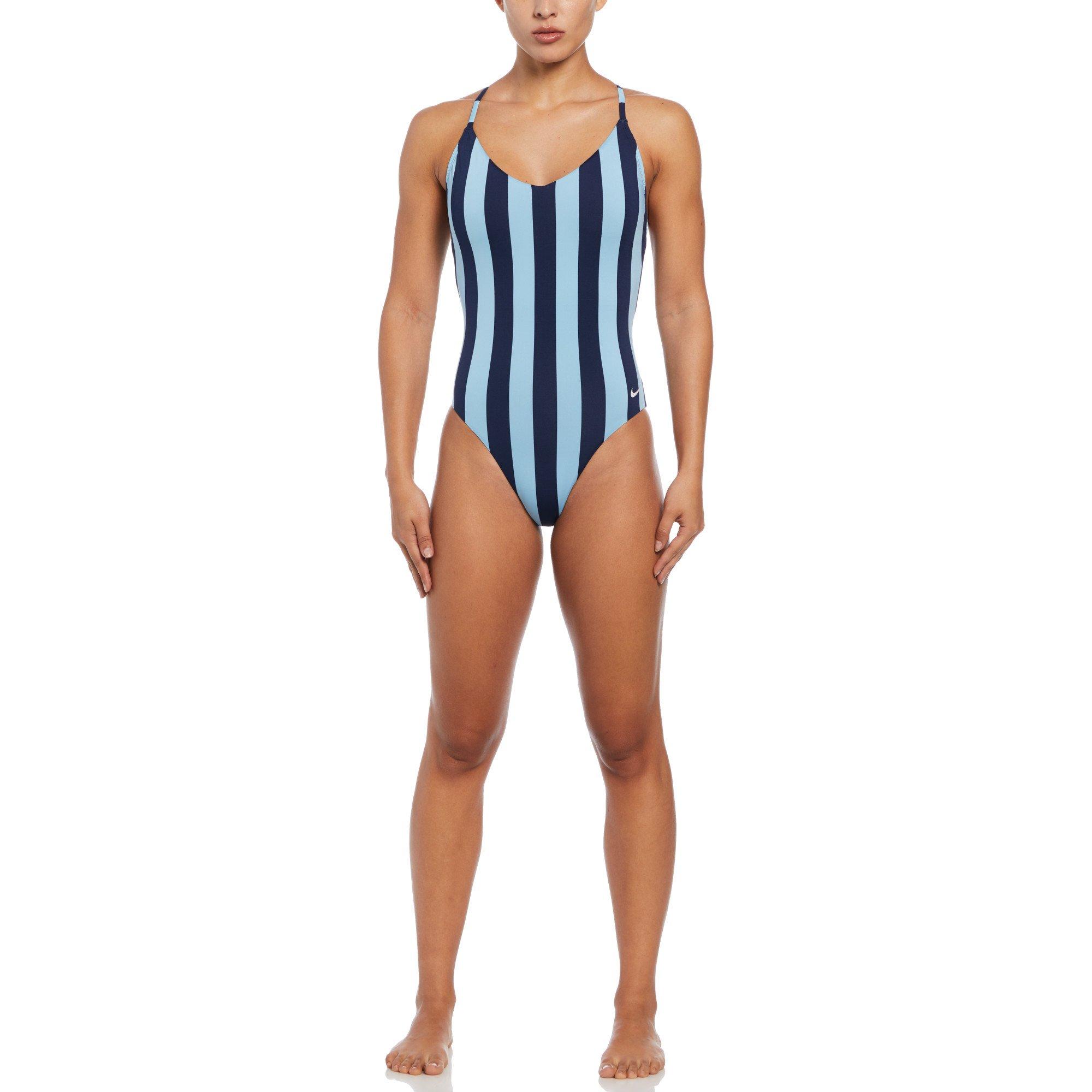 Nike Striped Swimsuit Womens