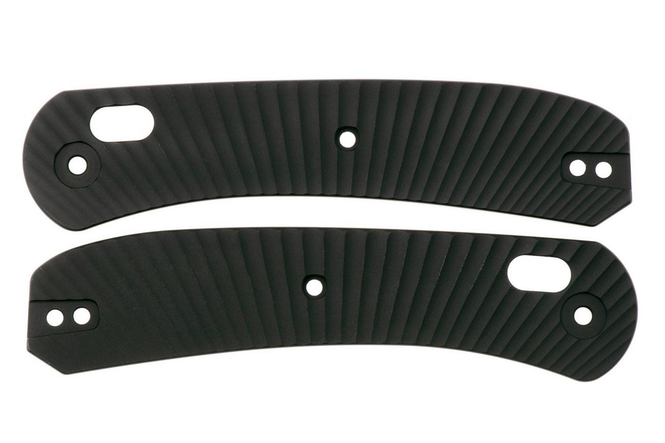 Knafs Lander 2 Knife Scales KNAFS-00295 Black Aluminum Solar Flare, handgreepschalen