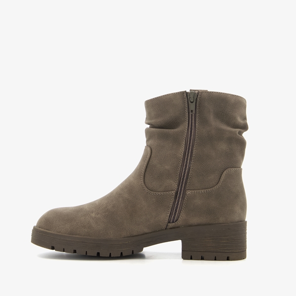 Blue Box dames enkellaarsjes taupe