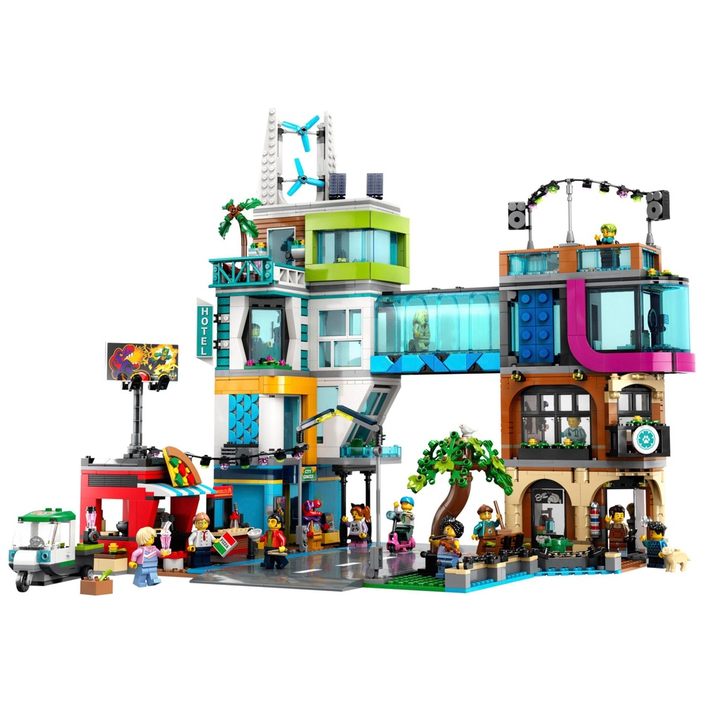 LEGO City 60380 Innenstadt – Umbaubares modulares Gebäude-Spielset