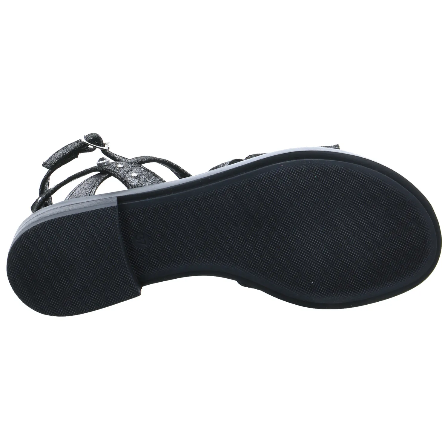 MJUS Sandalette Schwarz Leder