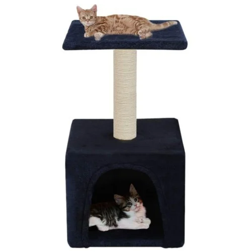 Poste arranhador azul para gatos