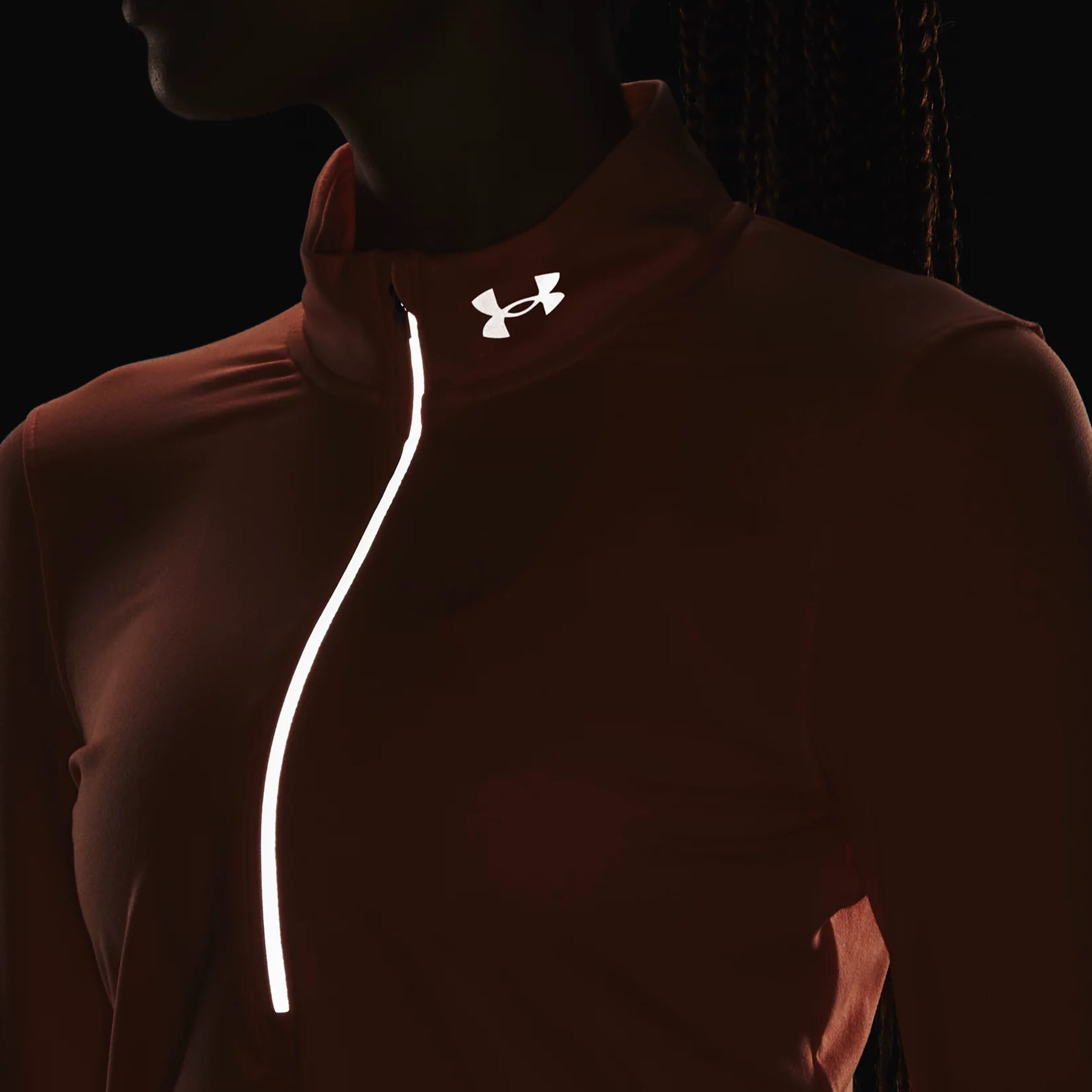 Under Armour Qualifier Run Half-Zip Haut Manches Longues Femmes - Pink