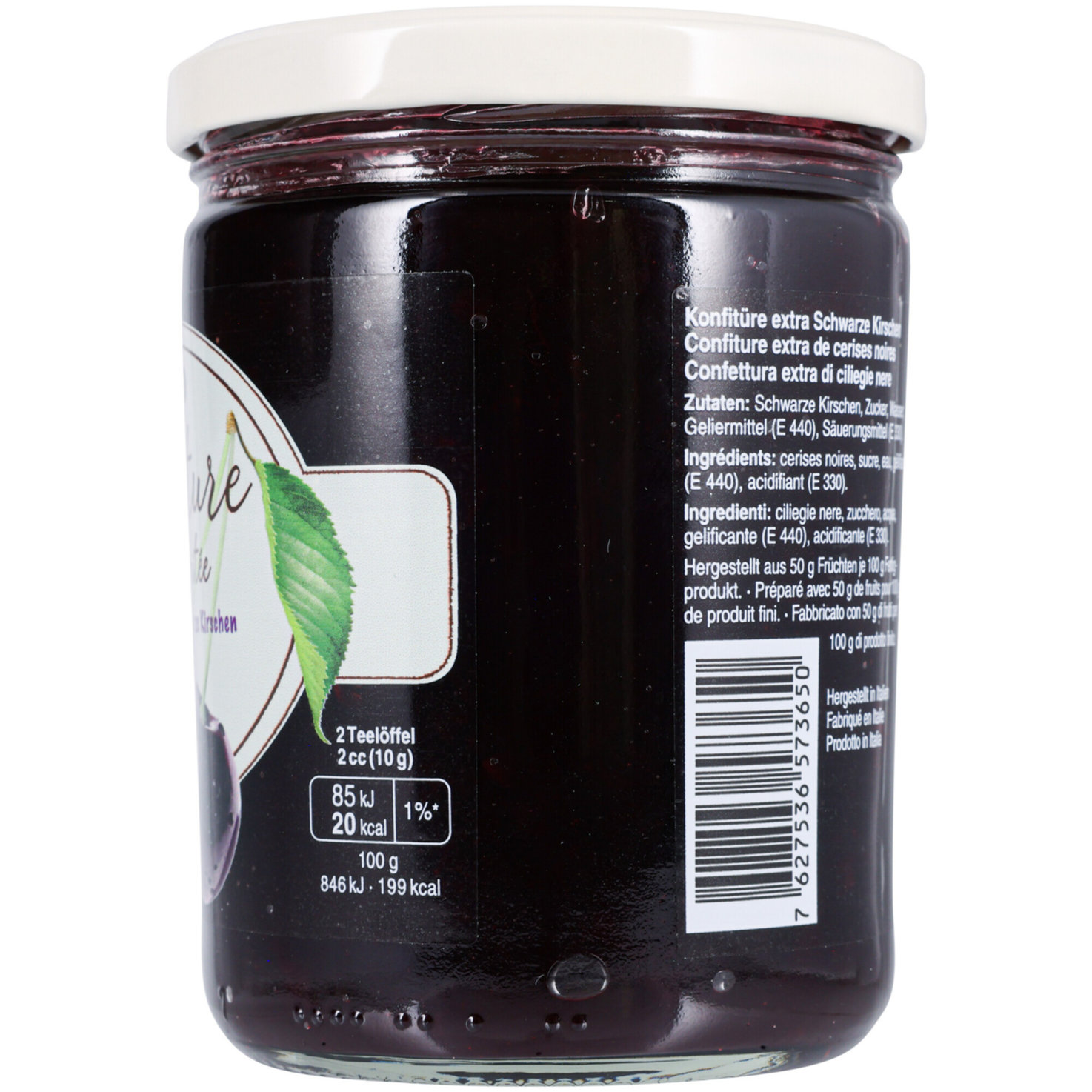 Schwarze Kirschen Konfitüre