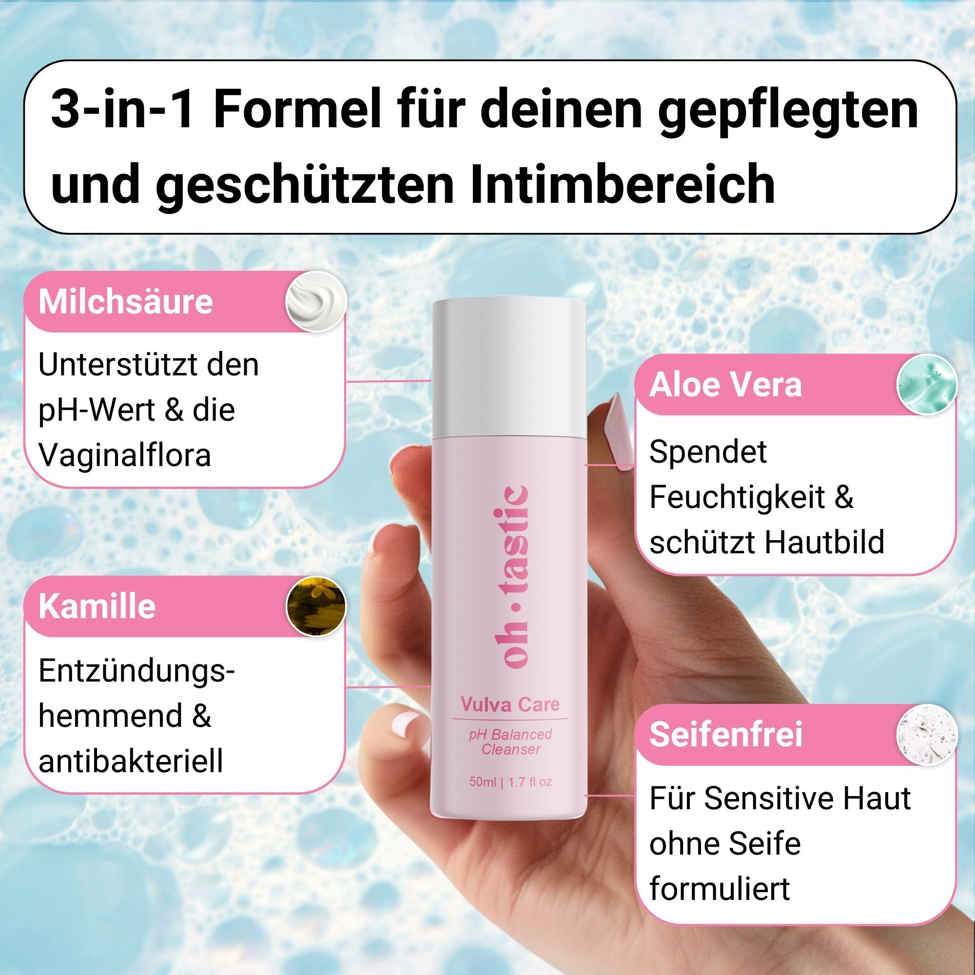 ohtastic Seifenfreie Intim Waschlotion