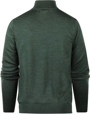 Steppin' Out Half Zip Trui Merinowol Sage Groen SM1204.0001-5107 kopen