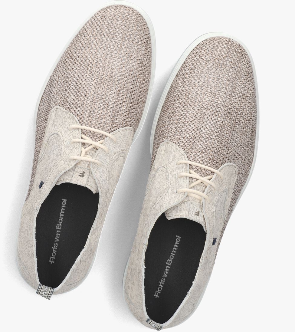 taupe floris van bommel veterschoenen sfm-30309 de dijker