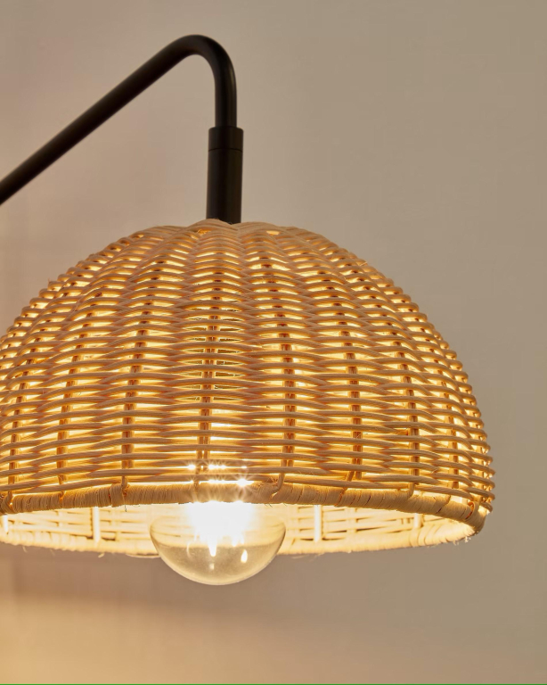Kave Home Damila wandlamp zwart