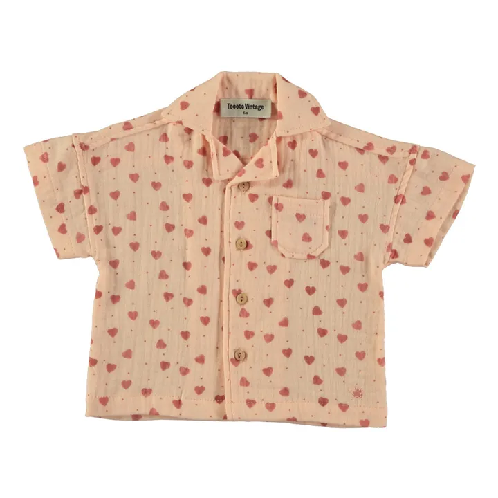 Tocoto Vintage Chemise Baby Cœur | Rose pâle