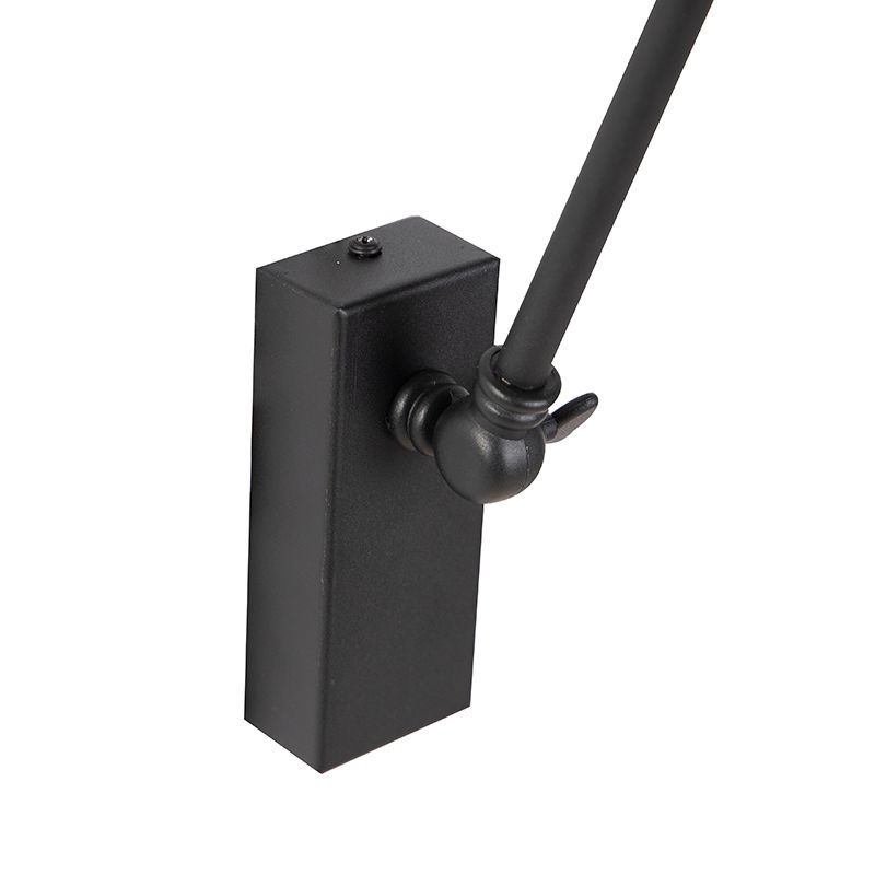 Design wandlamp zwart verstelbaar - Luna