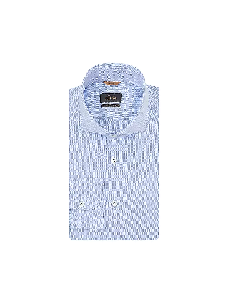 EDWARD COPPER Hemd Tailored Fit hellblau