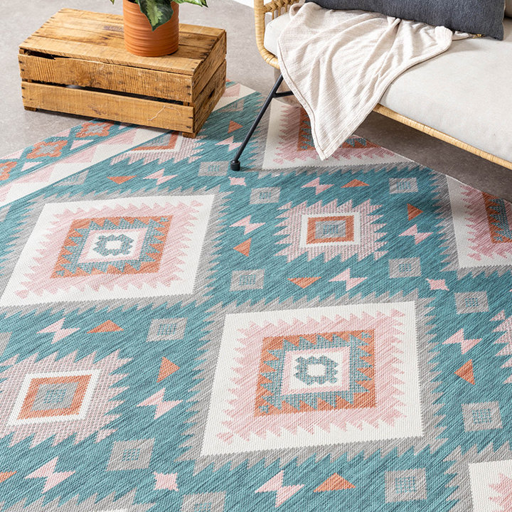 Bohemian buitenkleed - Vedra Aztec Blauw