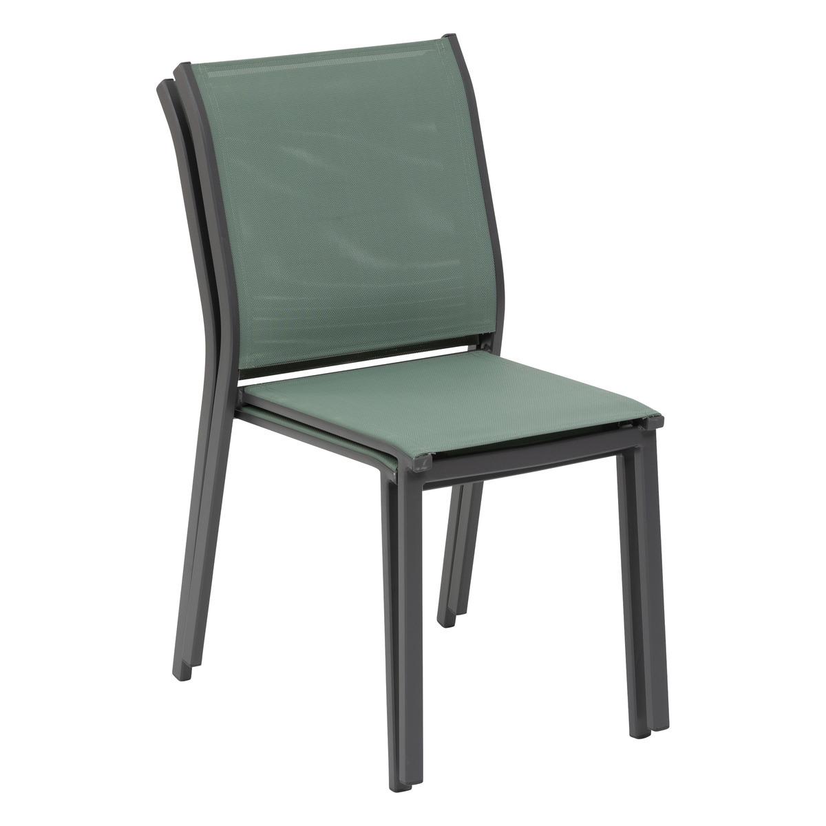 CHAISE ESSENTIA EMPILABLE OLIVE GRAPHITE