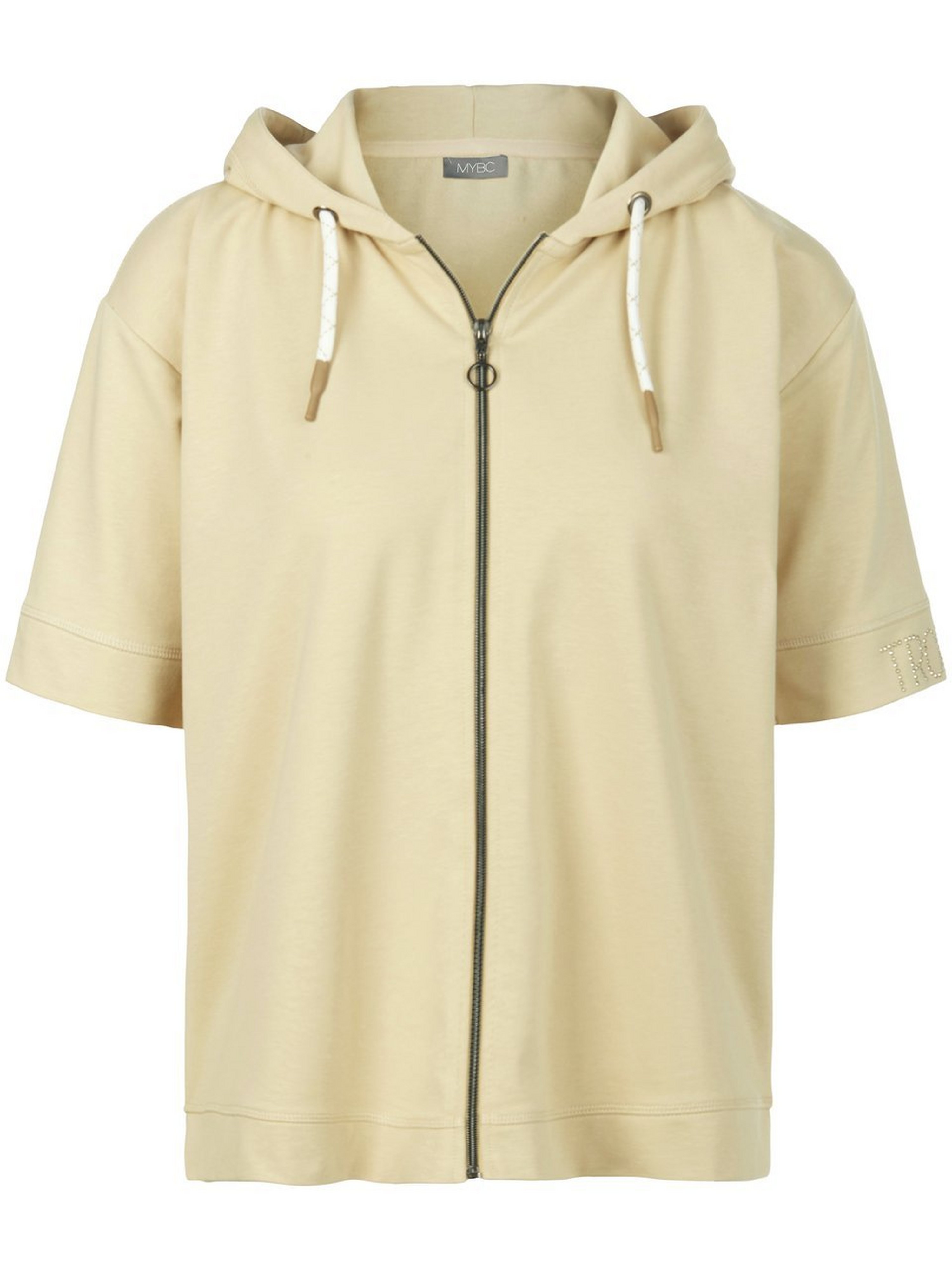 Kapuzen-Sweatjacke mit 1/2-Arm