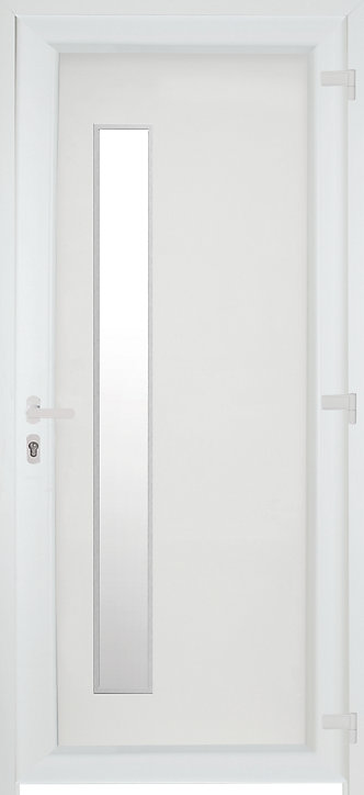 Porte d'entrée FORTIA pvc blanc RAL 9003 Gatteo 96 x h.218 cm poussant gauche