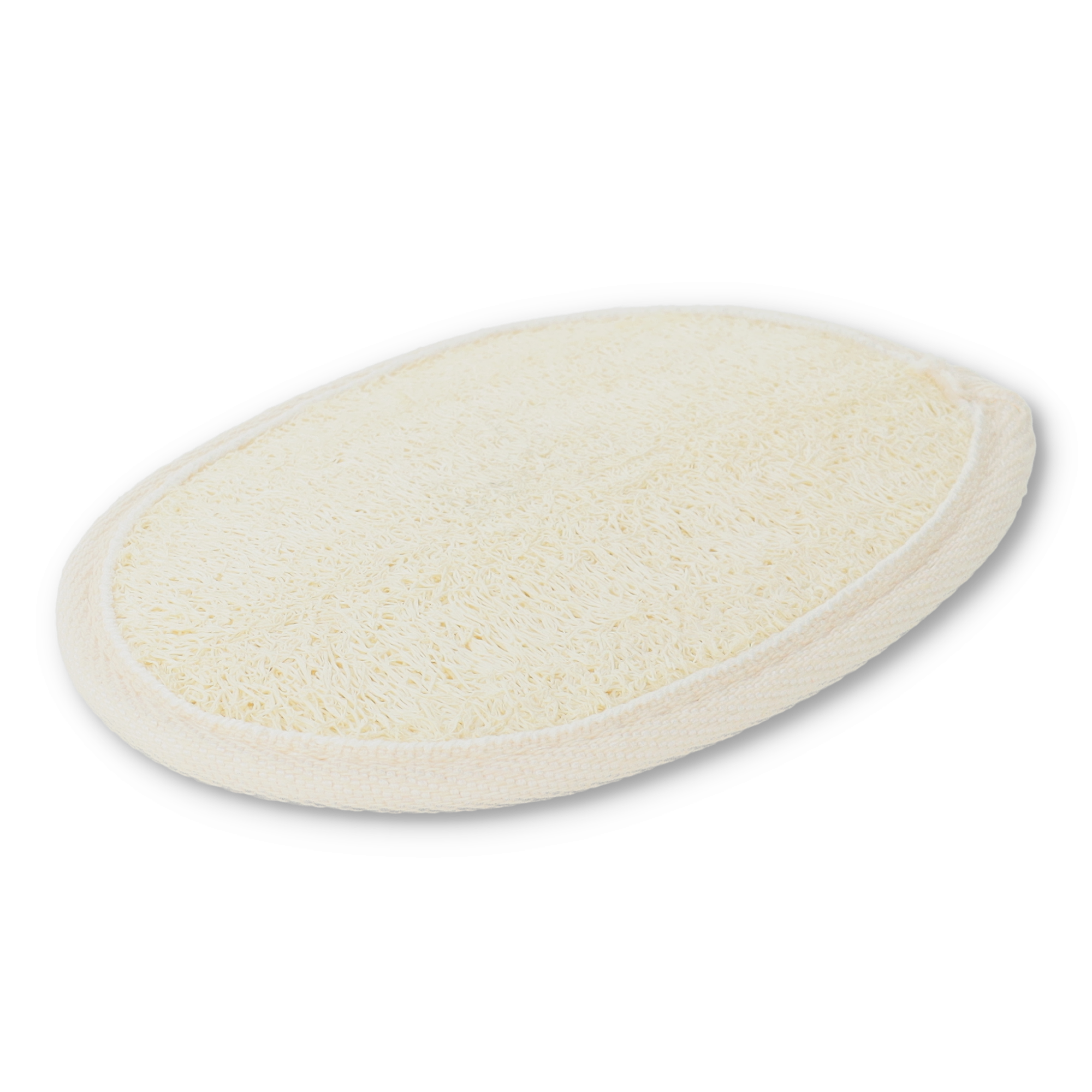 Natürlicher Luffaschwamm Peeling Duschschwamm Massage Badeschwamm mit Handschlaufe - Beige